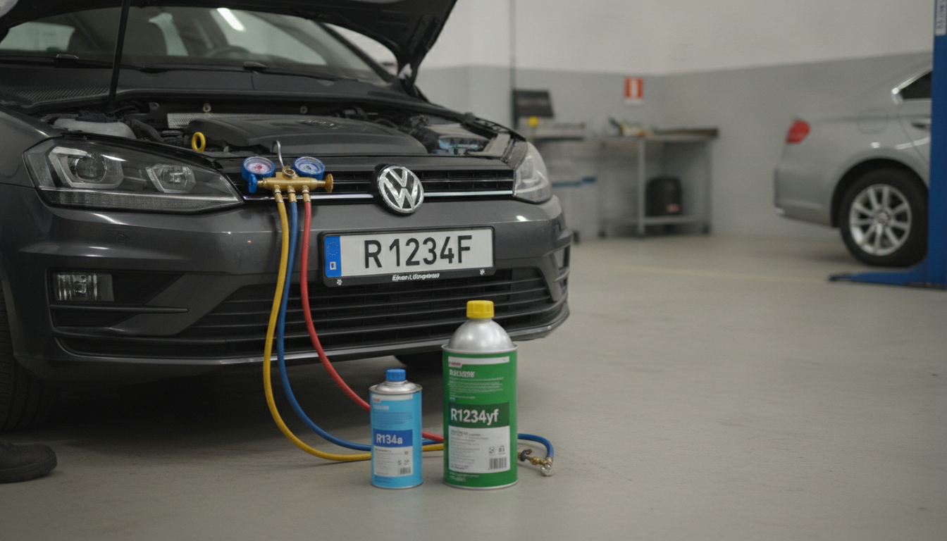 VWゴルフエアコンガス補充費用料金はいくら？R134aとR1234yfで違うの？