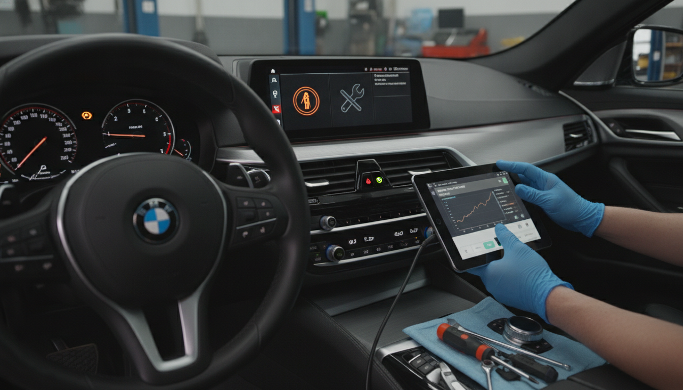 BMW5シリーズエアバッグ警告灯で車検通らない？原因と費用最適解の理由は？