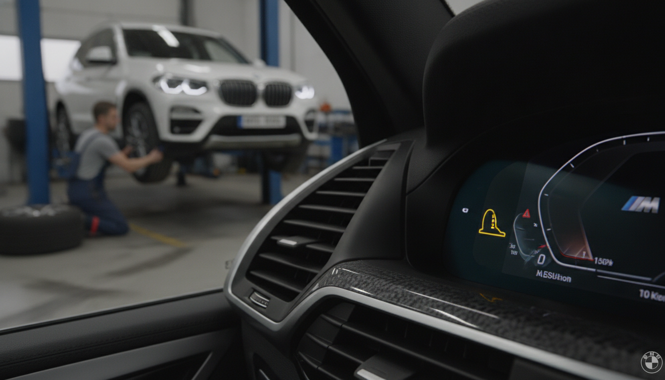 BMW X3空気圧警告灯はパンク？修理代はいくらなの？原因と最適解は？