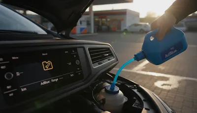 VWポロアドブルー警告灯はガソリンスタンドで補充できるの？始動不可を避ける最適手順は？
