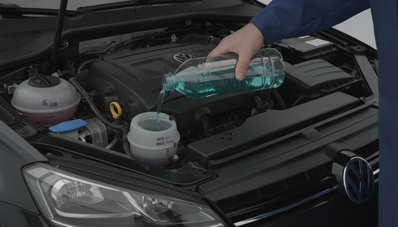 VWゴルフの冷却水(クーラント)補充費用は「セルフ1,000〜2,000円台」「依頼3,000〜8,