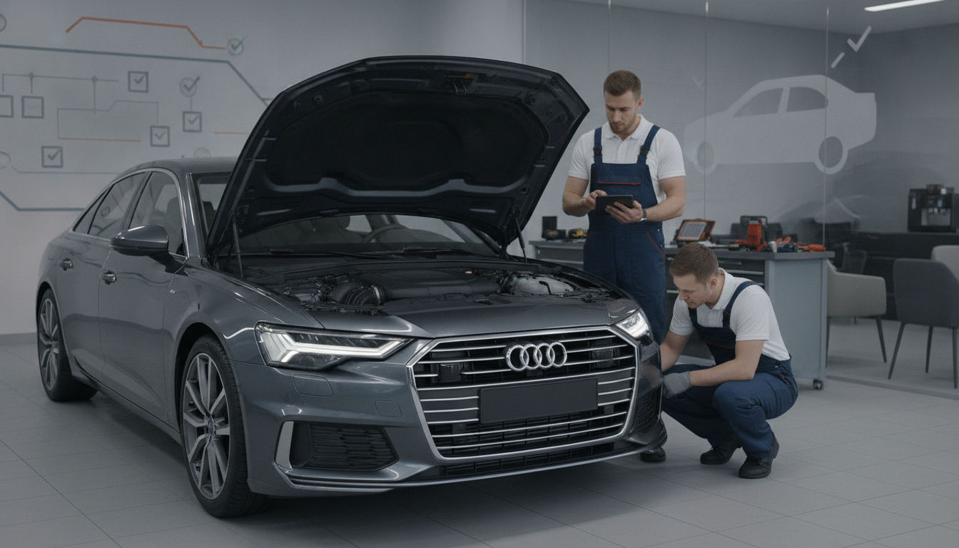 なぜその結論になるのか:車検の合否基準とAudi指定点検が混ざるからです